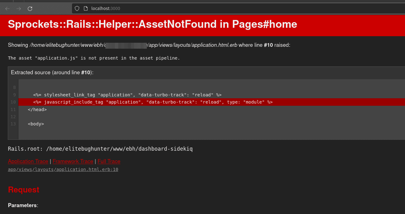 Rails 7 error - Sprockets::Rails::Helper::AssetNotFound in